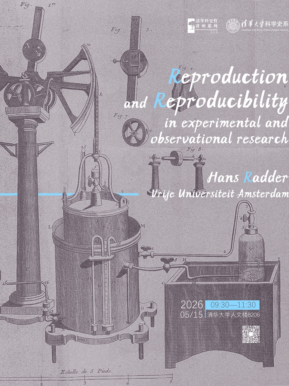 清华科史哲讲座第113讲：Hans Radder，“Reproduction and reproducibility in experimental and observational research”